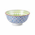 Bol en céramique 18 cm blanc bleu vert à motifs floraux pour repas