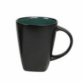 Mug 350 ml 11 cm en céramique noir et vert foncé style épuré