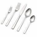 Ménagère 5 pièces 20.5 cm en acier inoxydable argenté finition satinée pour table